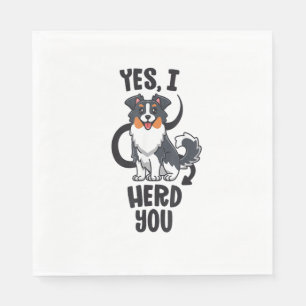 Funny Australian Shepherd Mama Gifts Aussie Yes I  Serviette