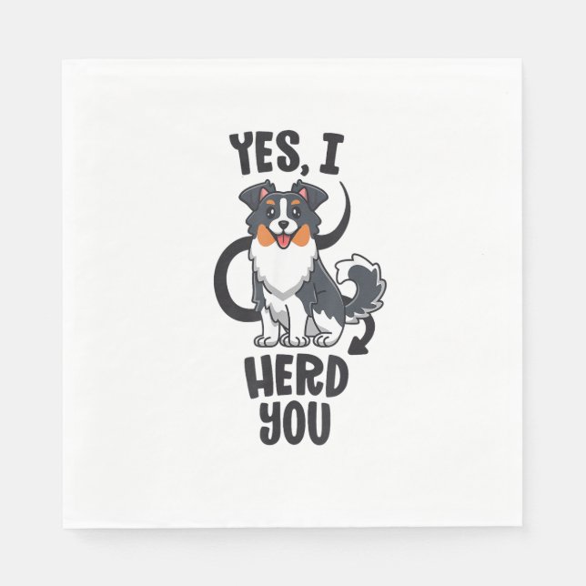 Funny Australian Shepherd Mama Gifts Aussie Yes I  Serviette (Vorderseite)