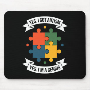 Funny Autism Awareness Kids Autistic Puzzle Autism Mousepad