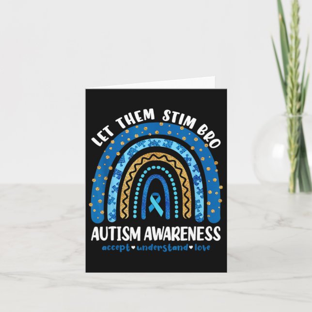 Funny Autism Awareness Month Just Lass ihnen Stim  Karte (Vorderseite)