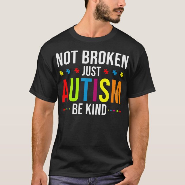 Funny Autism Awareness Support Autistic Youth T-Shirt (Vorderseite)