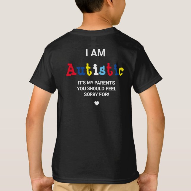 Funny Autismus Awareness | ASD T-Shirt (Rückseite)