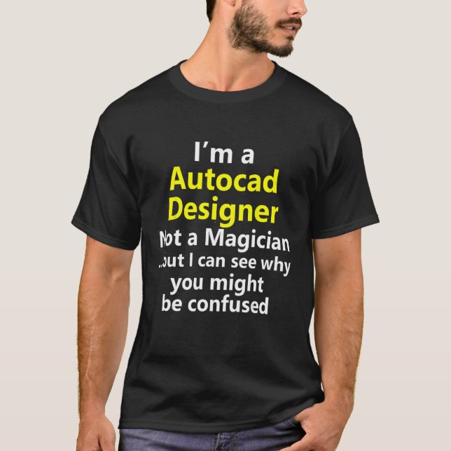 Funny Autocad Designer Job Beruf Profe T-Shirt (Vorderseite)