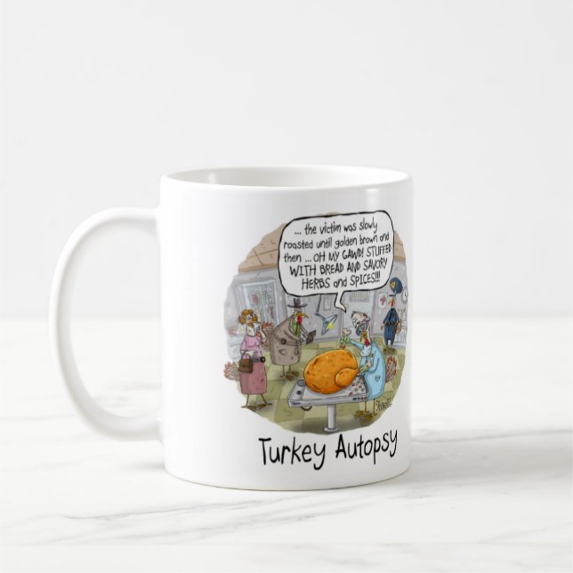 FUNNY AUTOPSY ERNTEDANK CARD UND GIFT KAFFEETASSE (Links)