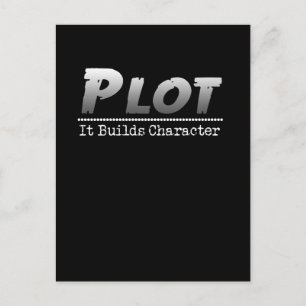 Funny Autor Autor Pun Plot Es erstellt Zeichen Postkarte