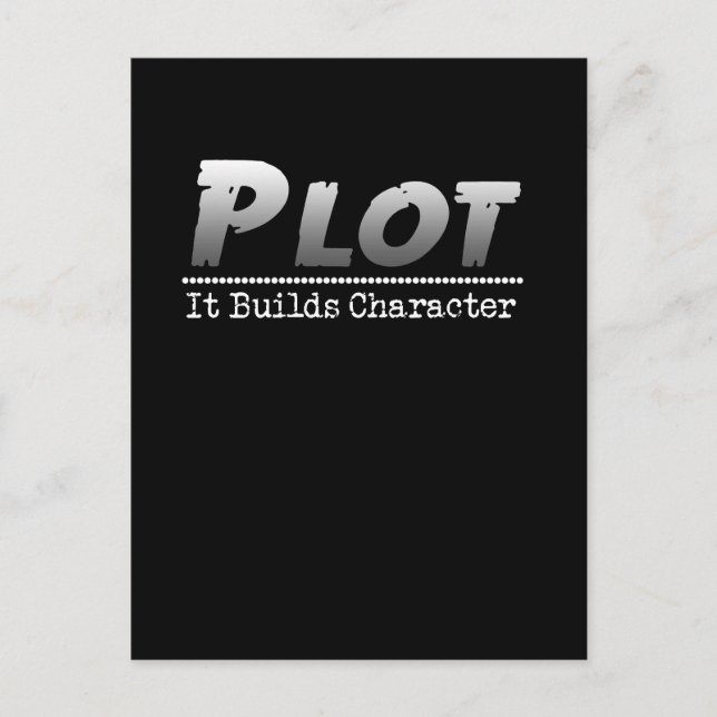 Funny Autor Autor Pun Plot Es erstellt Zeichen Postkarte (Vorderseite)