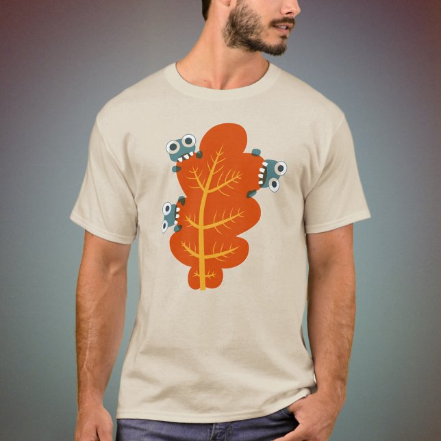 Funny Autumn Leaf Nature Lover Herbstsaison T-Shirt (Von Creator hochgeladen)