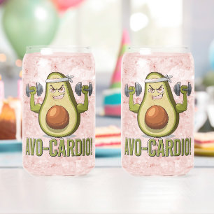 Funny Avo-Cardio Avocado Fitness Design Dosenglas