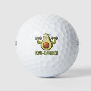 Funny Avo-Cardio Avocado Fitness Design Golfball