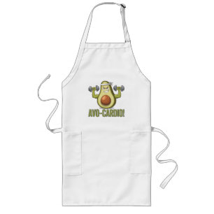 Funny Avo-Cardio Avocado Fitness Design Lange Schürze