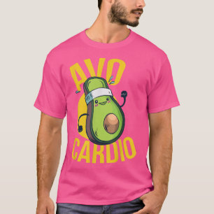 Funny Avo Cardio Avocado Gym Workout Fitness Gesch T-Shirt