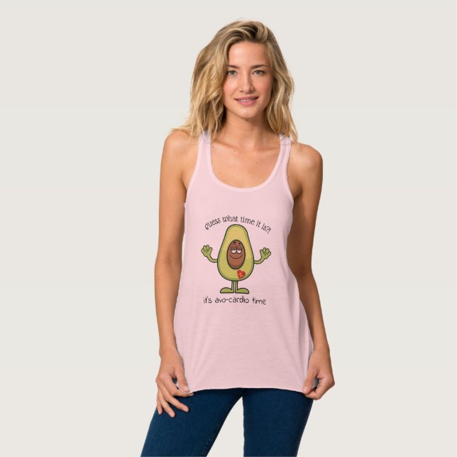 Funny Avocado Cardio T-Shirt - Niedlich Gym Pun Sh Tank Top (Vorderseite Vollansicht)