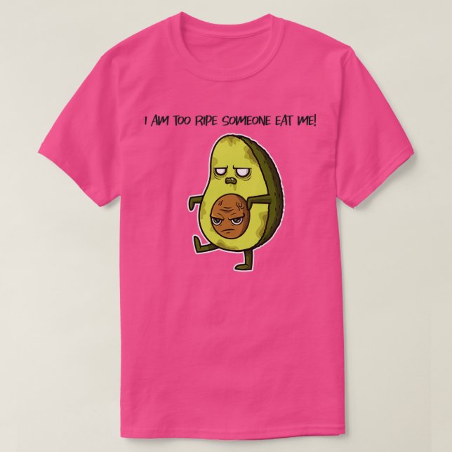 Funny Avocado Cartoon T-Shirt (Design vorne)