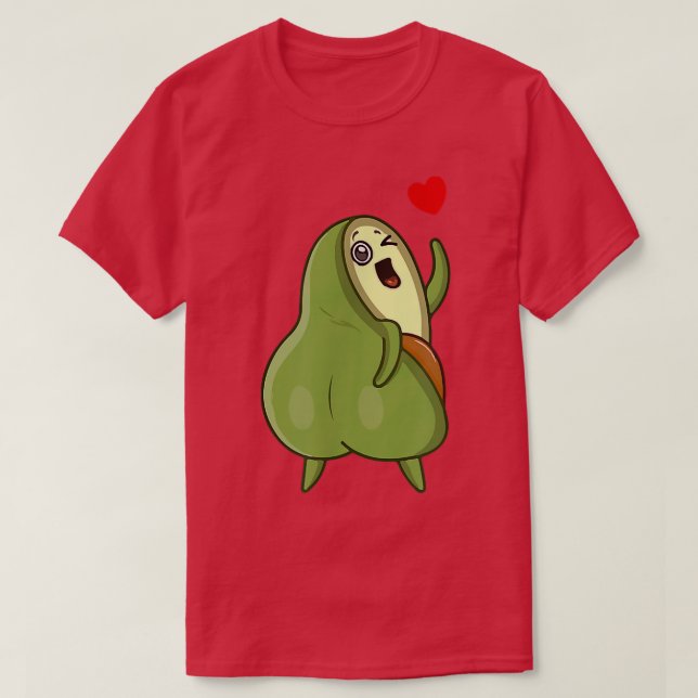 Funny Avocado Cat Cute Face Graphic  T-Shirt (Design vorne)
