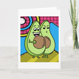 Funny Avocado Fruit Karte