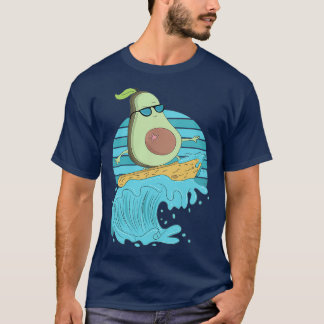 Funny Avocado Funny Surfing Avocado Sommergeschenk T-Shirt