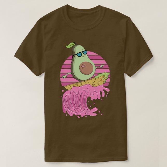 Funny Avocado Funny Surfing Avocado Surfing Avocad T-Shirt (Design vorne)