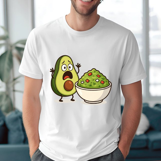 Funny Avocado Guacamole Cartoon Design T-Shirt (Von Creator hochgeladen)