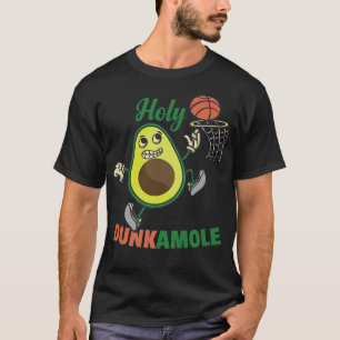 Funny Avocado Kids Dunk Basketball Player T-Shirt