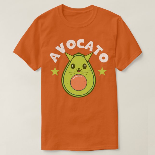 Funny Avocado Lover Avocato Guacamole Cat Lover Cl T-Shirt (Design vorne)