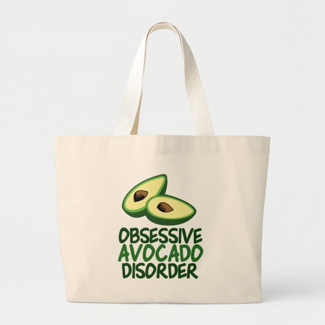 Funny Avocado Lover Jumbo Stoffbeutel (Vorne)