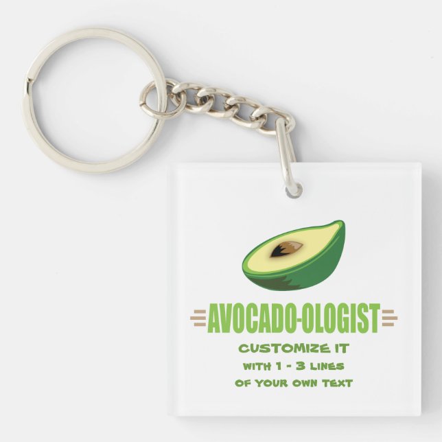 Funny Avocado Lover Schlüsselanhänger (Vorderseite)