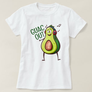 Funny Avocado Music Headphones T-Shirt