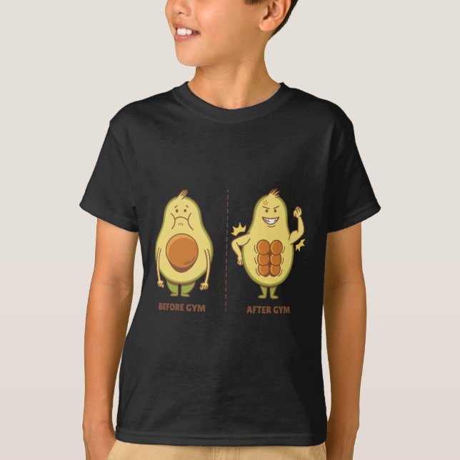 Funny Avocado, Niedliches Fruchtmeme T-Shirt (Vorderseite)