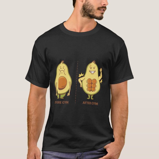 Funny Avocado, Niedliches Fruchtmeme T-Shirt (Vorderseite)