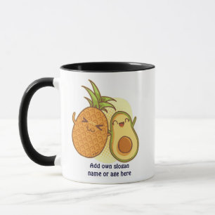 Funny Avocado Pineaple BESTE FREUNDIN Kawaii Tasse