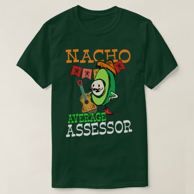 Funny Avocado Sombrero Fiesta Nacho Durchschnittli T-Shirt (Design vorne)