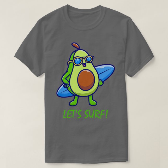 Funny Avocado Sommer Das ist Glück Avocado Sur T-Shirt (Design vorne)