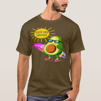 Funny Avocado Surfavocado Sommer T-Shirt