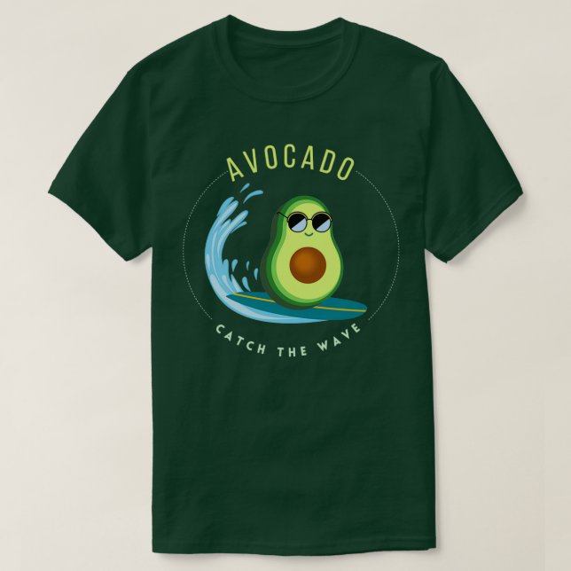 Funny avocado surfen avocado fangen die Wave Class T-Shirt (Design vorne)