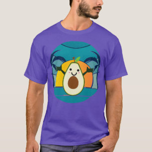 Funny Avocado Surfen Letx27s Go Surfen T-Shirt