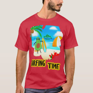 Funny Avocado Surfgeschenk für Vegane T-Shirt