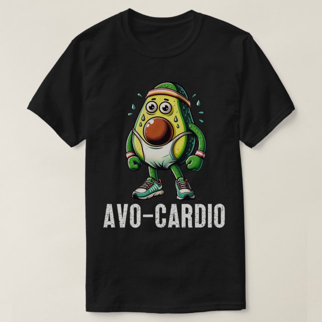Funny Avocardio Avocado dio Übung Fitness Pub H T-Shirt (Design vorne)