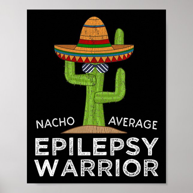 Funny Awareness Epilepsy Warrior Poster (Vorne)