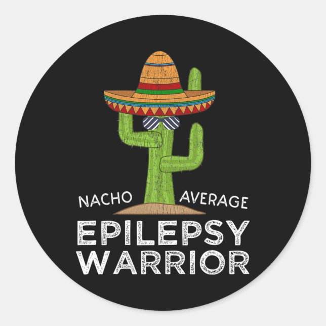 Funny Awareness Epilepsy Warrior Runder Aufkleber (Vorderseite)