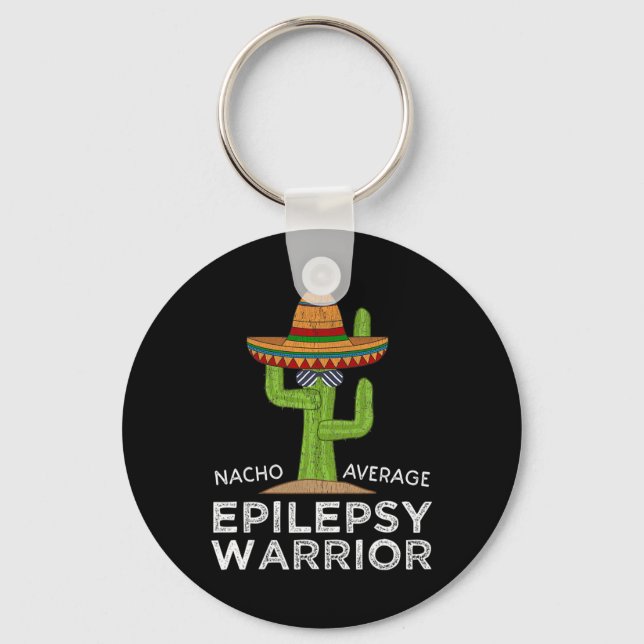 Funny Awareness Epilepsy Warrior Schlüsselanhänger (Vorderseite)