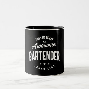 Funny Awesome Bartender Job Occupation Zweifarbige Tasse