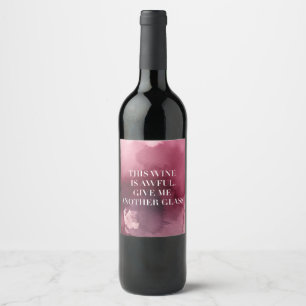 Funny "Awful Wine" Label inspiriert von Moira Rose Weinetikett