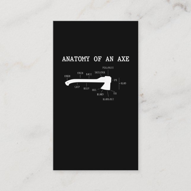 Funny Ax Throwing Anatomie Hatchet Lumberjack Visitenkarte (Vorderseite)