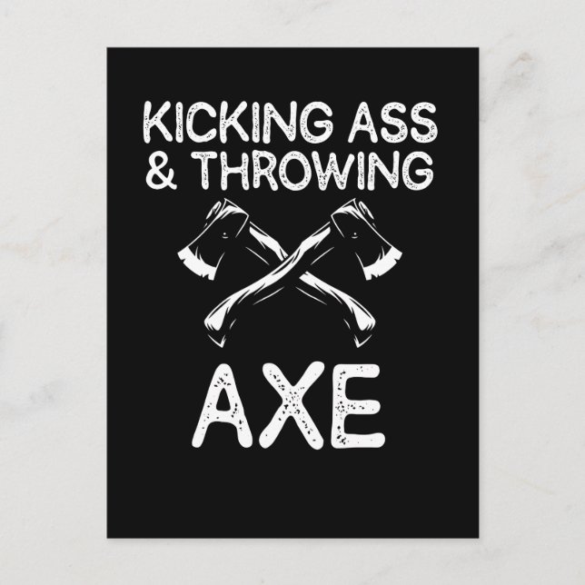Funny Ax Throwing Joke Woodworker Lumberjack Postkarte (Vorderseite)