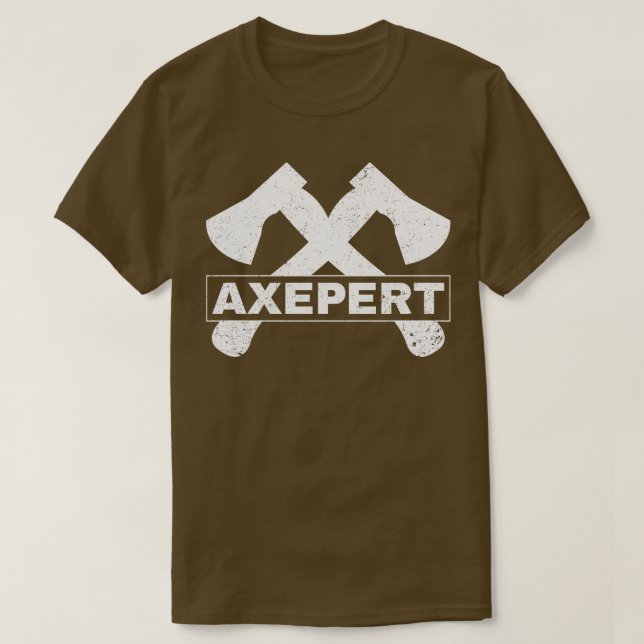 Funny Ax Throwing Lumberjack Hatchet Experten T-Shirt (Design vorne)
