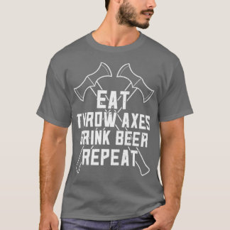 Funny Ax Throwing und Bier trinken ax Drink T-Shirt