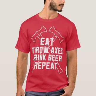Funny Ax Throwing und Bier trinken ax Drink T-Shirt