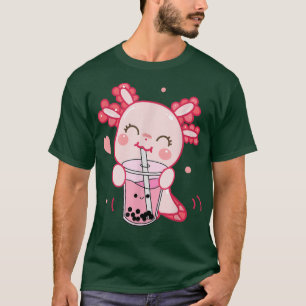Funny Axolotl Bobalotl Boba Tea Blase Milch Kawaii T-Shirt