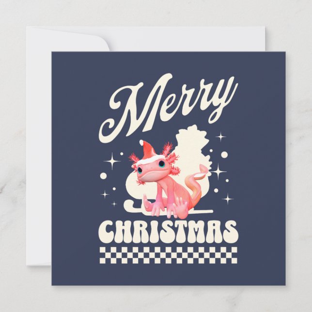 Funny Axolotl Frohe Weihnachten (Vorderseite)