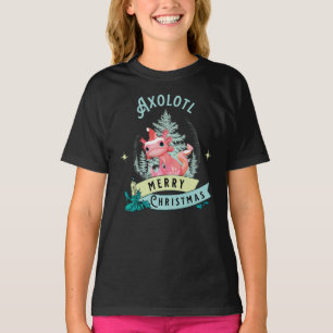 Funny Axolotl Frohe Weihnachten T-Shirt